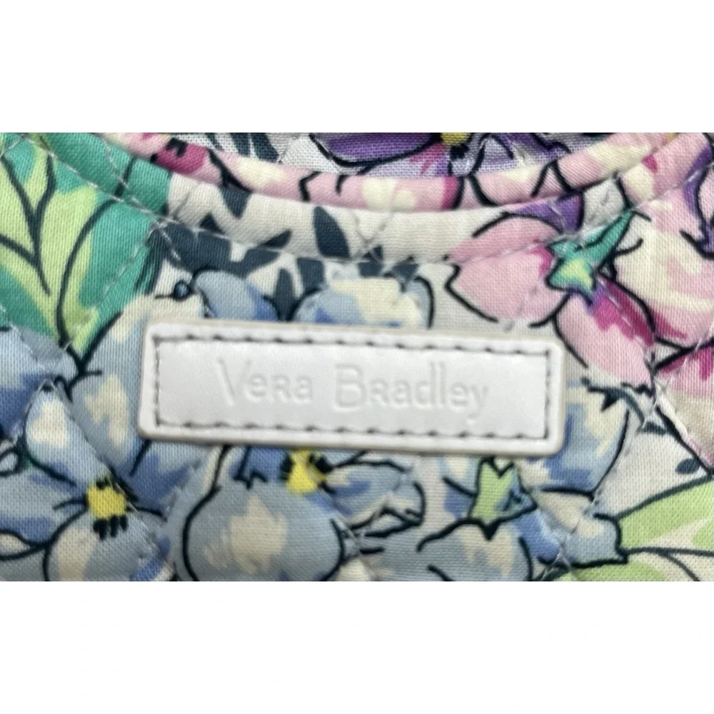 White Floral Diaper Bag / Shoulder Bag By Vera Bradley